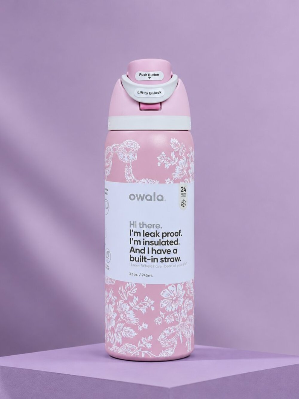 Owala 32oz Water Bottle Leakproof Insulated Straw Bottle